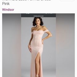 Pink mermaid formal dress