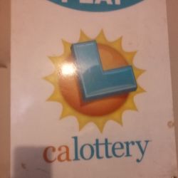 lottery sign it measures 18 inchs wide 23 tall inches..