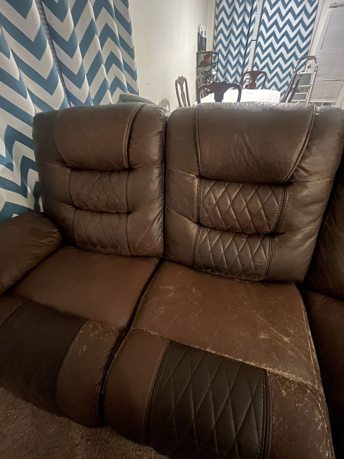 FREE Brown Faux Leather Couch