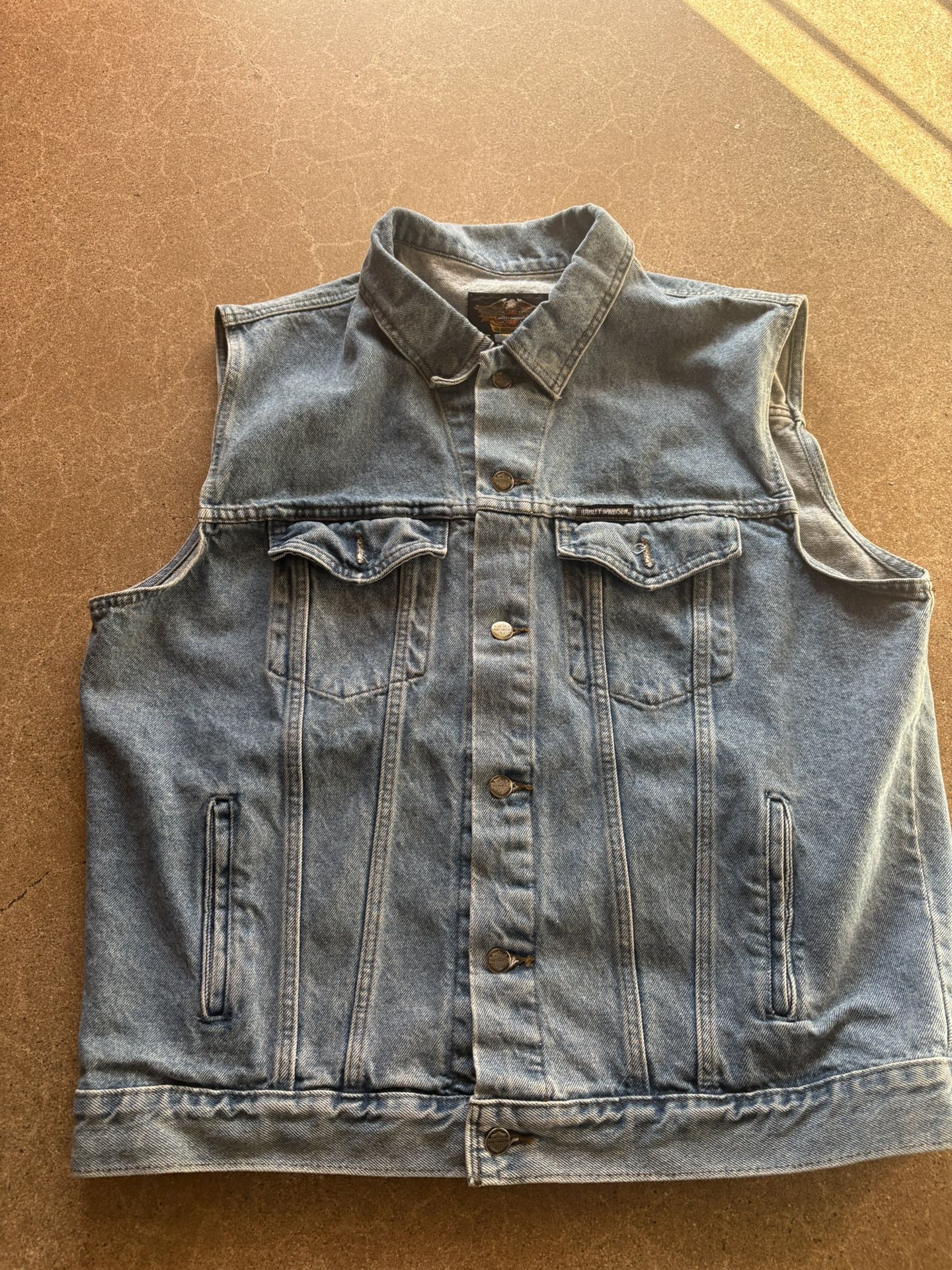 Harley Davidson Denim Vest XL