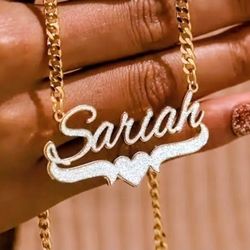Gold Personalized Necklace $15