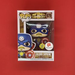 Funko Pop! Soldier Supreme #679 Marvel Glow In The Dark Walgreens Exclusive
