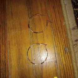 Bronze Color Hoop Ear Rings