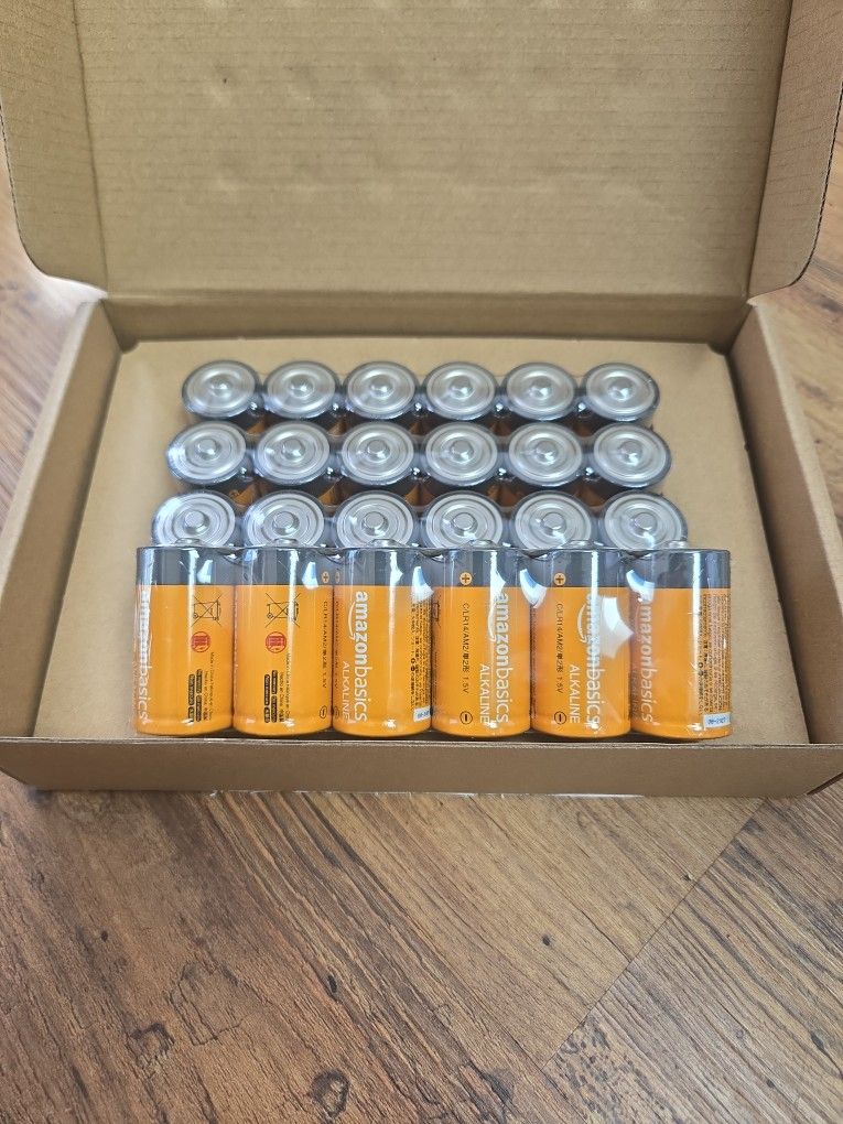 24-Pack C Cell Alkaline Batteries