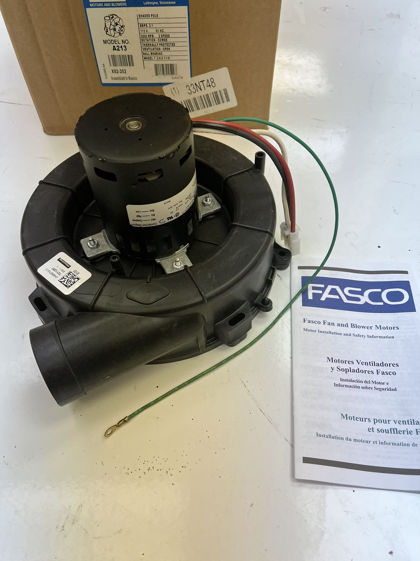 A213 furnace inducer motor Fan For Lennox New