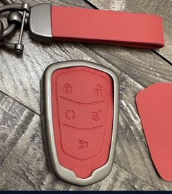 Key Fob Cover Case for Cadillac CT4 CT5 ATS XT5 XT6 with keychain
