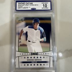 2018 Leaf Shohei Ohtani Update Draft Stars Shohei Ohtani #ST-01 (RC) CCG 10 Gem