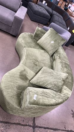 Boneless 80” Upholistered sofa with two pillows