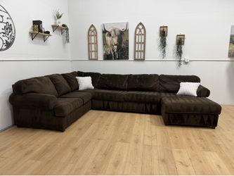 Brown Sectional Couch - Free Delivery