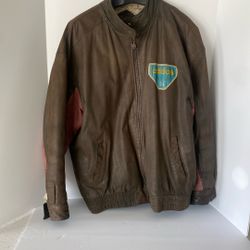 ADIDAS Vintage Leather  Jacket XL
