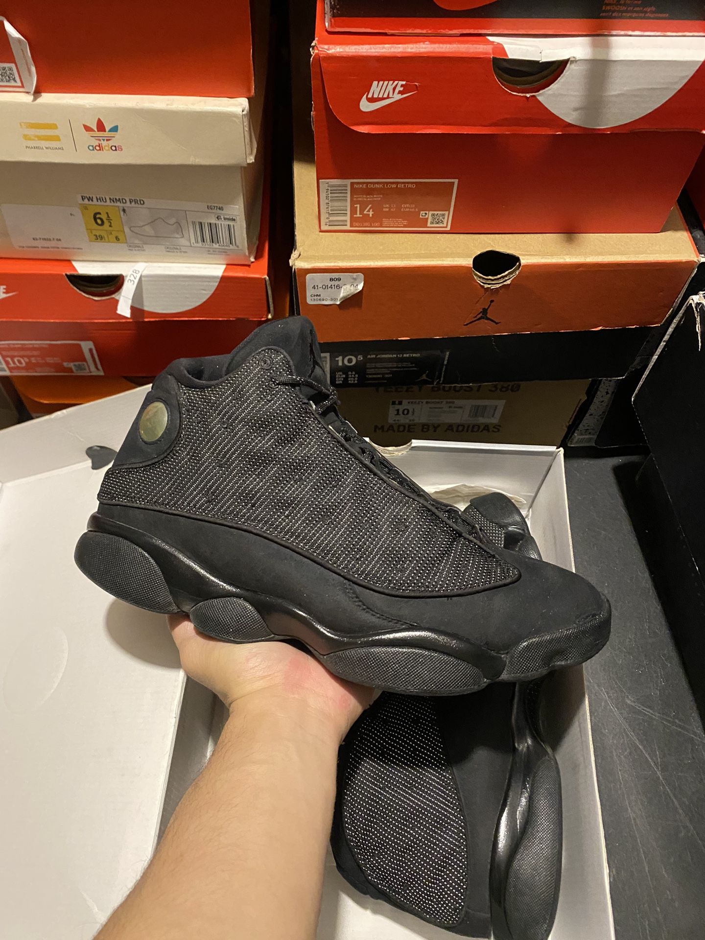 Jordan Black Cat 13s size 12 USED But Clean display picture 3