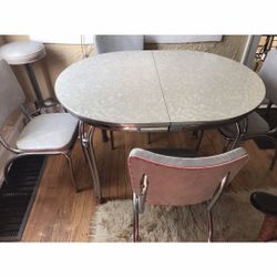 Retro original table 4  chairs and stool