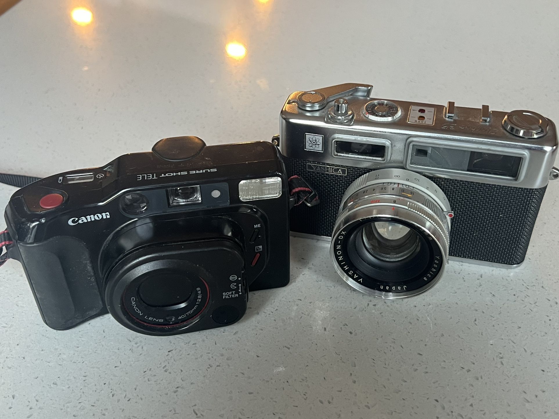 Film Cameras. Yashica Electro 35 & Canon Shure Shot Tele