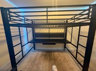 Avalon Full Workstation Loft Bed Black