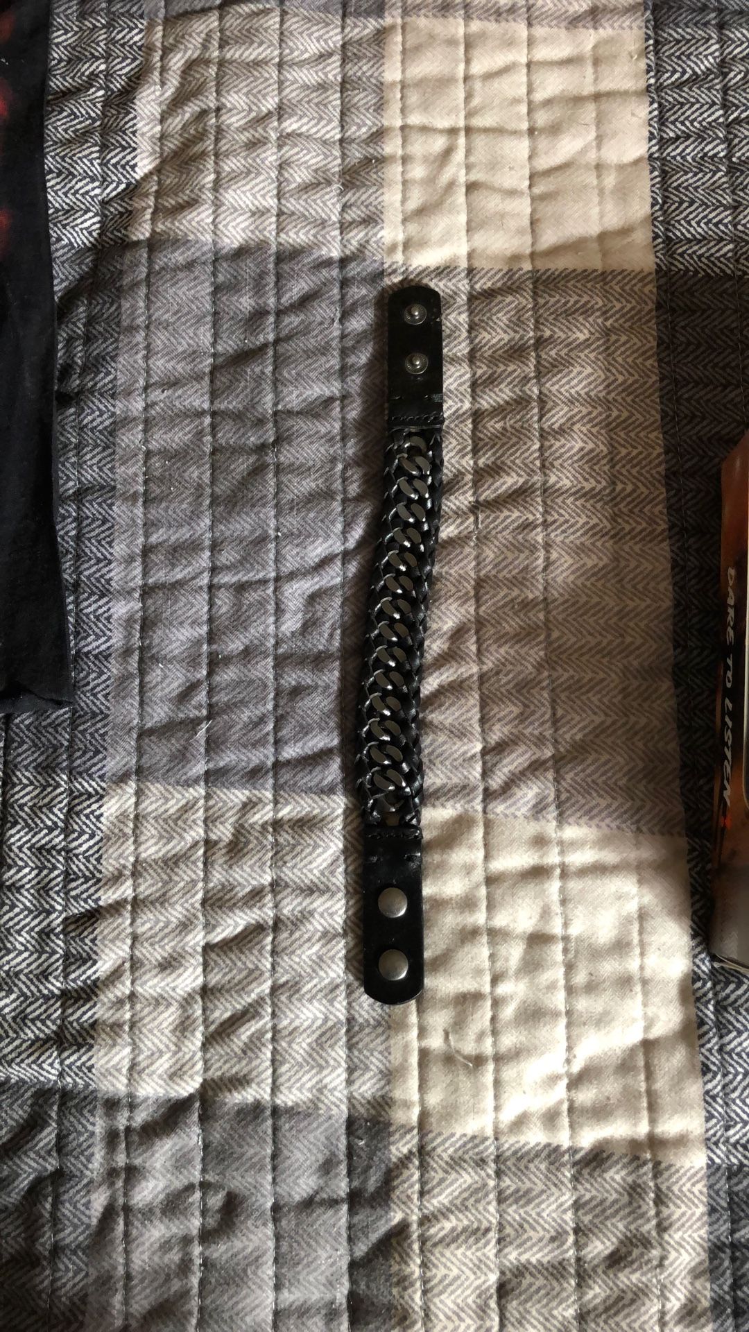 Leather & Chain Bracelet