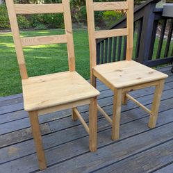 Wooden IKEA Chairs 
