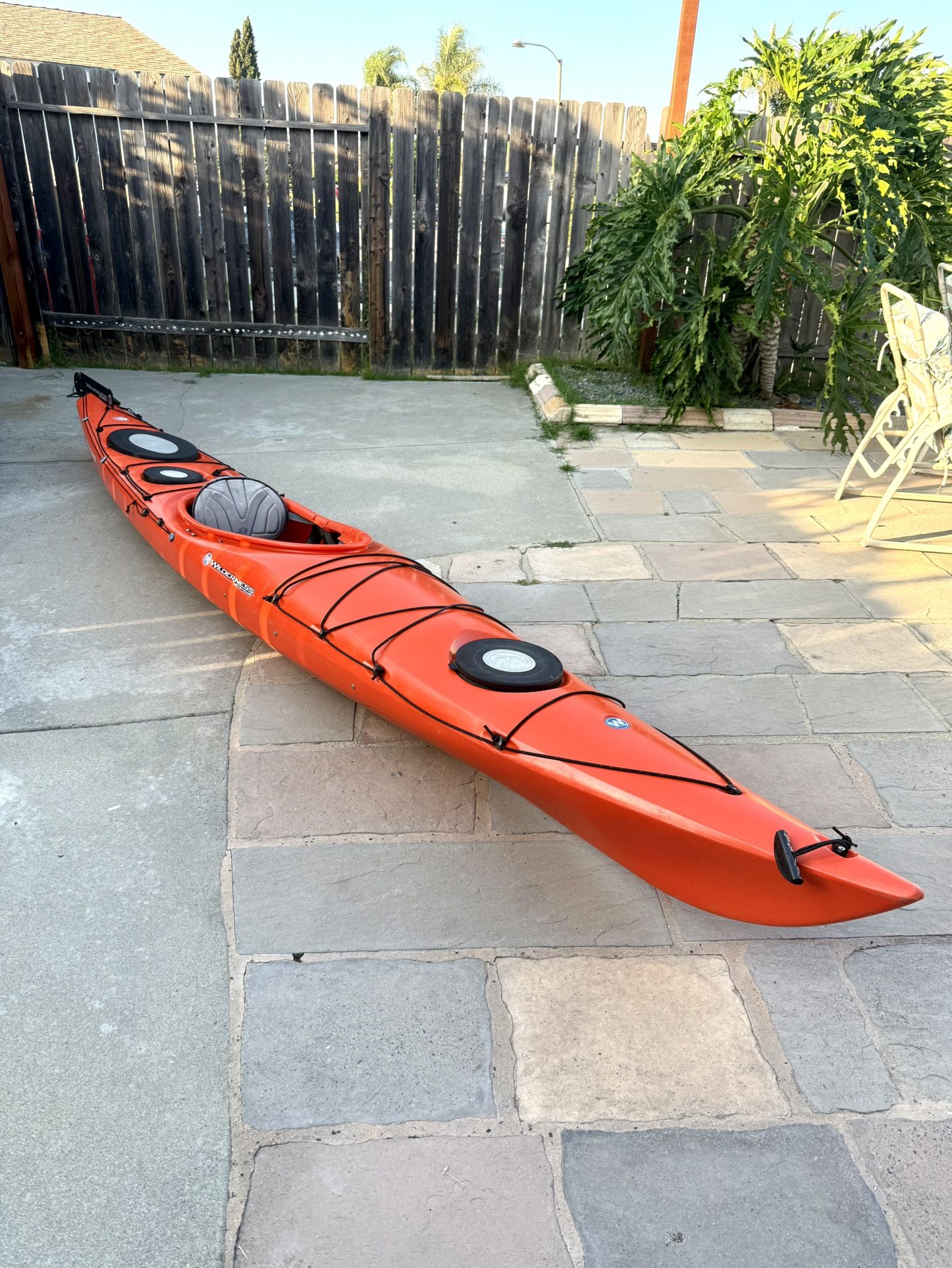 Wilderness Systems Tsunami 140 Kayak – Orange – with Rudder