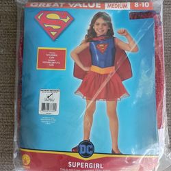 Child Size Medium 8-10 SuperGirl Halloween Costume.