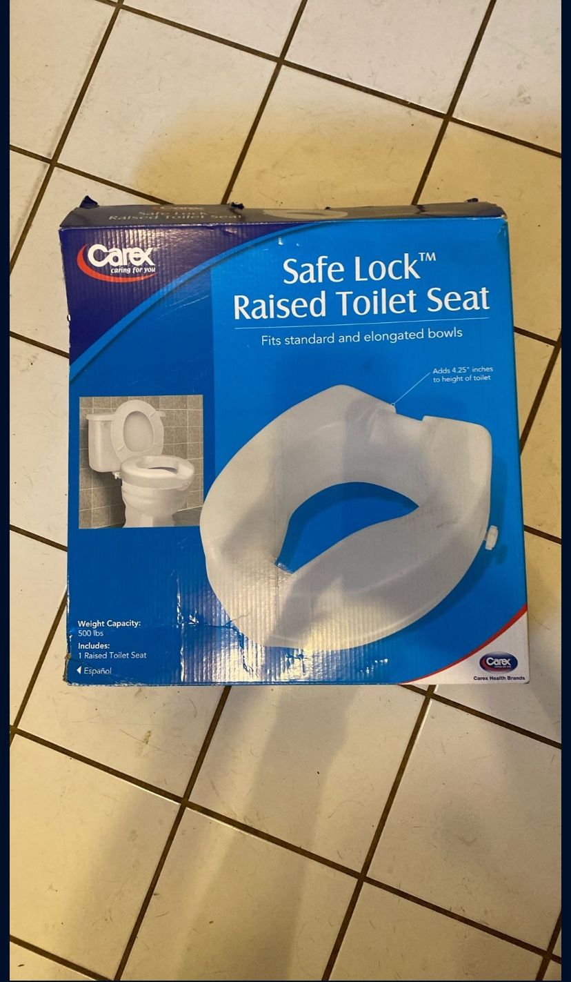 Carex Safe Lock Raised Toilet Seat