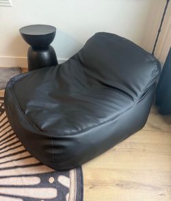 Black Vegan Leather Chair