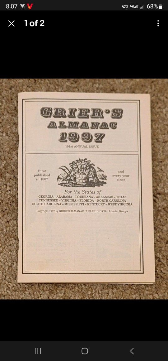 Grier's Almanac 1997