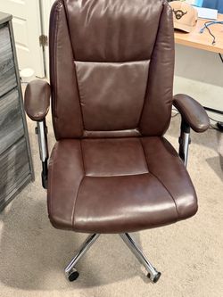 Brown Leather Executive Office Chair
