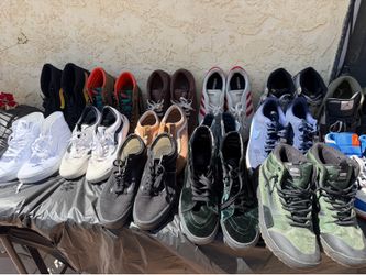 Selling men’s shoes size 10 1/2 branded Nike jordans vans