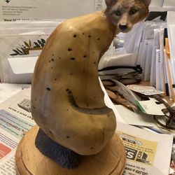 Wood / Resin Fox Figurine
