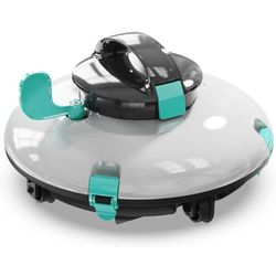 Cordless Robotic Pool Cleaner, Automatic Above Ground Pool Vacuum with 70 Mins Runtime, 15KPa Powerful Suction, Self-Parking, Lightweight, Ideal for A