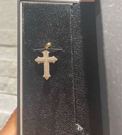 Gold & Diamond Cross Pendant