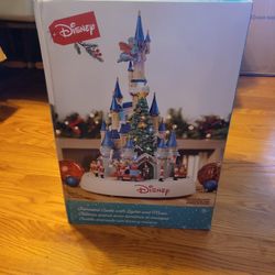 RETIRED Christmas Disney Animated Castle Lights & Sound