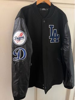 MLB LOS ANGELES DODGERS CLASSIC WOOL MEN'S VARSITY JACKET 3XL (BLACK)
