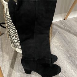 Sam Edelman Size 10 Women’s Suede High Heel Below Knee Boots Store Display