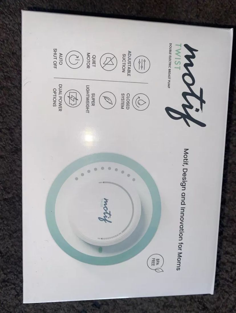 Motif Medical Luna Double Electric Breast Pump 0935742 NEVER USED|UNOPENED