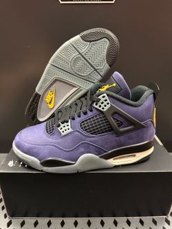 Nike Air Jordan 4 IV Retro Lakers Imperial Purple Yellow FV5029-500 Men Size 6