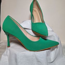 Shein Emerald Green Pointed Toe 3.5 inch Stilettos 