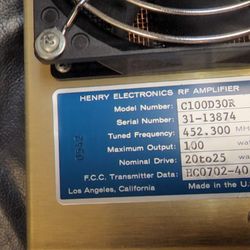 henry radio for sale  and rf amplifier asking 540.00