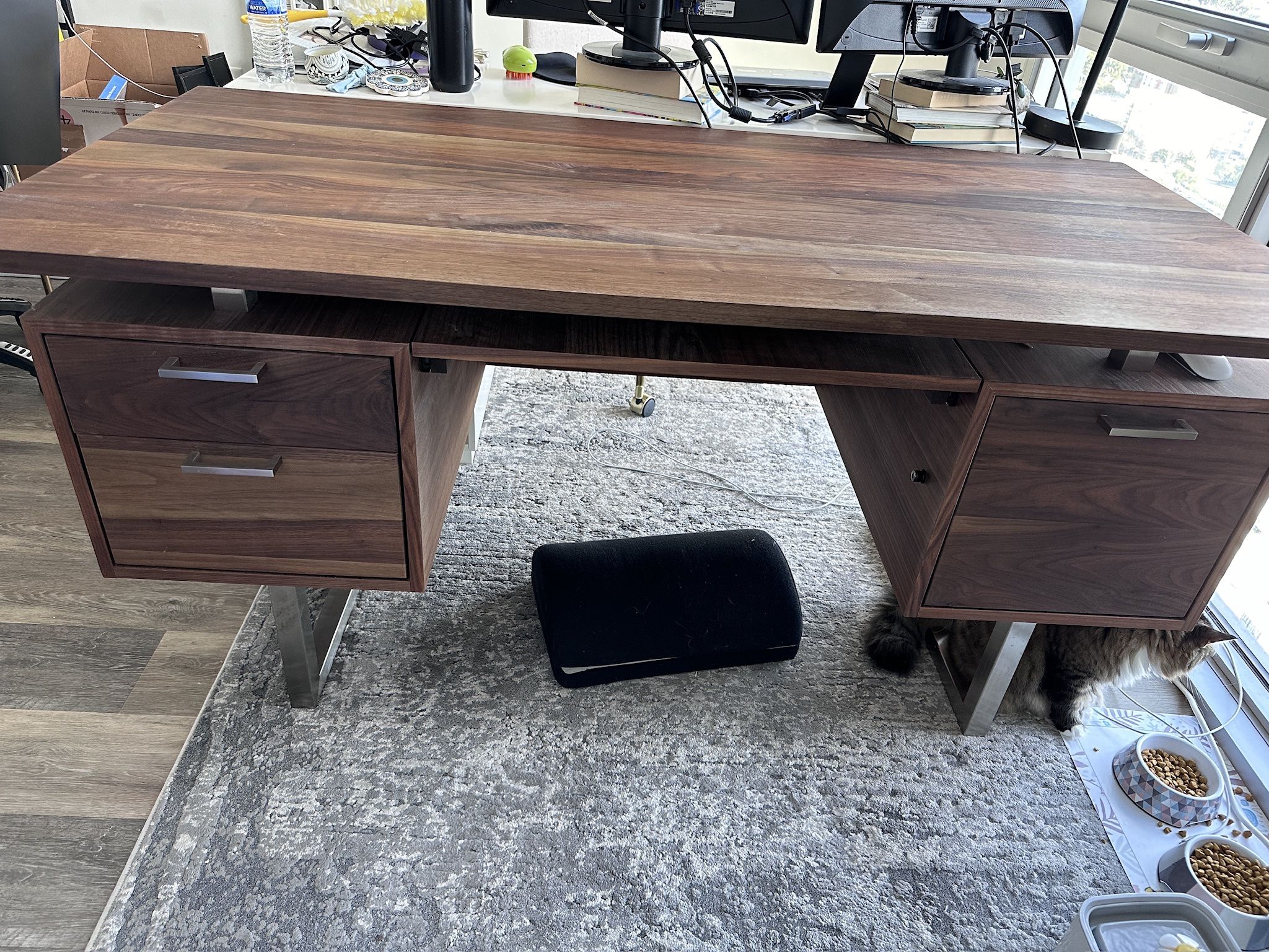 Crate&Barrel Clybourn Walnut Executive Desk