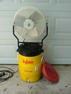 Heavy duty misting fan
