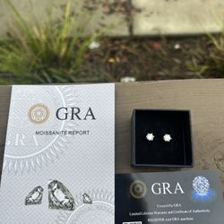 Silver VVS1 Moissanite Earrings 