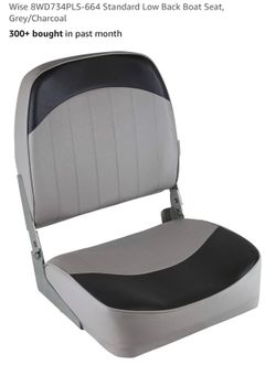 Wise boat seat 8WD734PLS-664 Standard Low Back , Grey/Charcoal