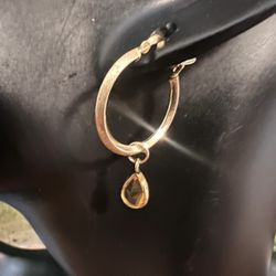 💛 14K Michael Anthony Hoop Earrings W/ Citrine Jackets