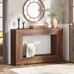 Rustic Wood Farmhouse Console Table 