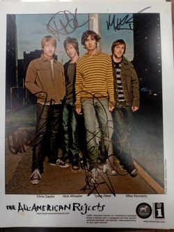 All American Rejects signed band photo $100