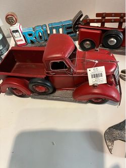 Vintage Red Truck Decor
