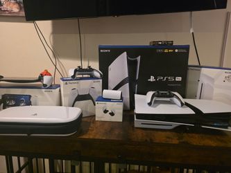 Ps5 pro Console with disc drive and game collection