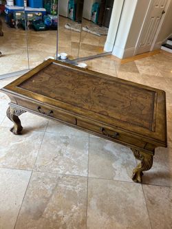 Traditional World Map Coffee Table
