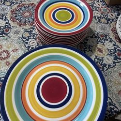 Multi Color Plates/ w Bowls 