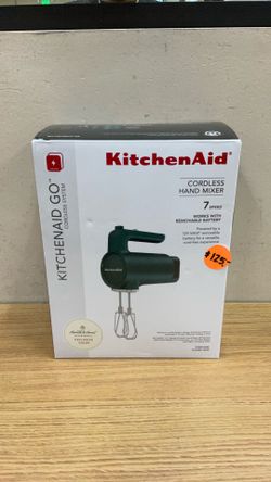 KITCHEN AID KHMR762E SHADED PALM CORDLESS HAND MIXER.