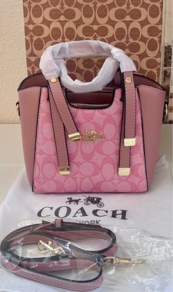Small pink purse with box for women